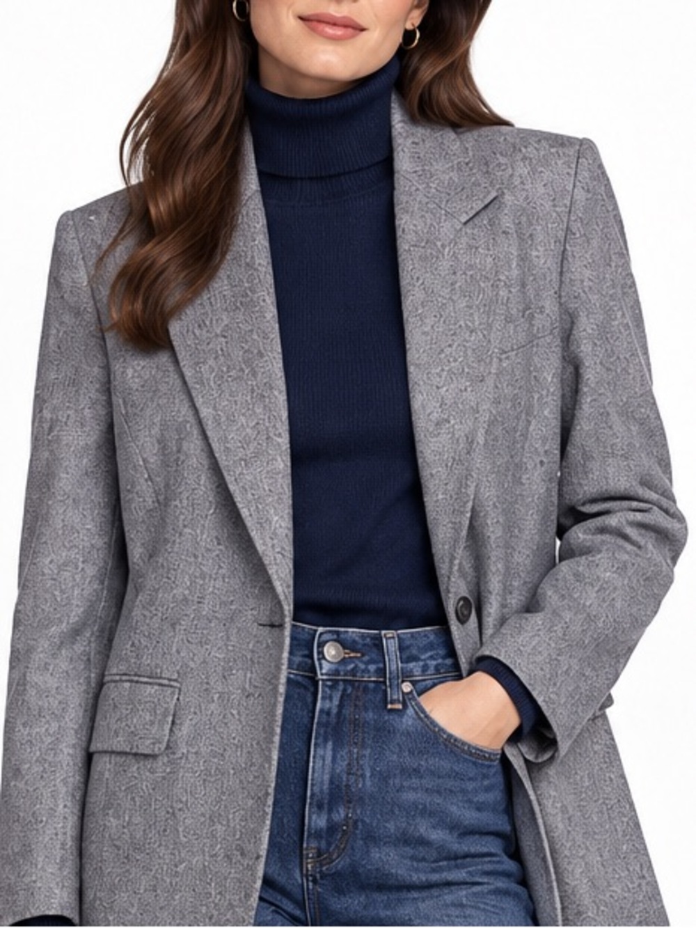 Pendleton Gray vintage 100% Wool women’s Coat Blazer Sz 10 Made in USA